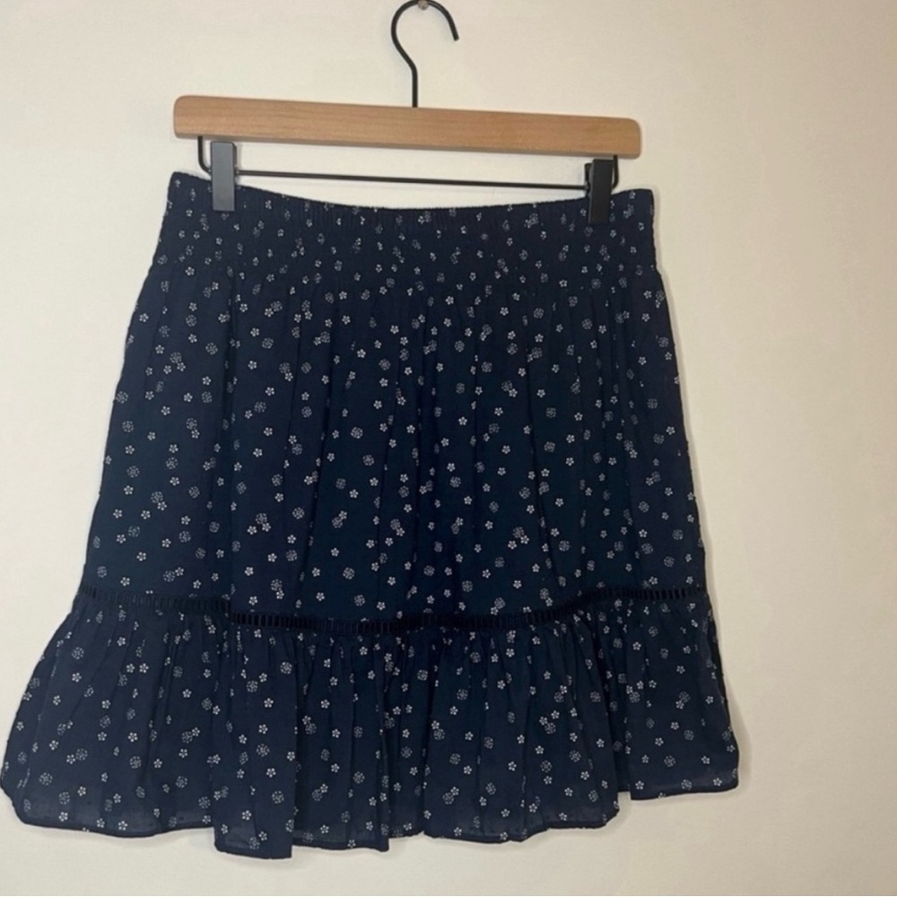 Madewell Smock-Waist Ruffle Mini Skirt – Bandana Flower Print – Size Small NWT - Picture 8 of 11